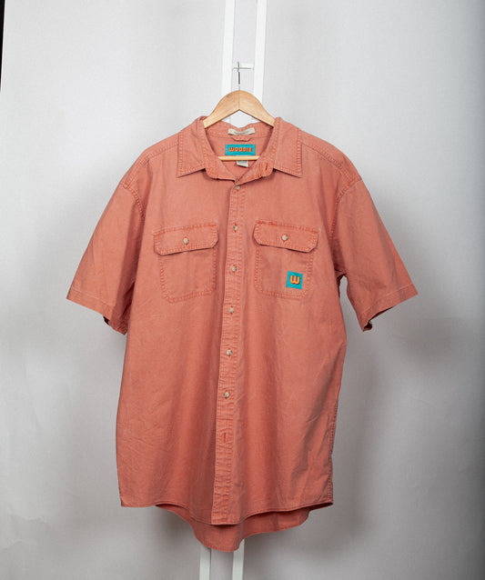 Chemise manches courtes orange